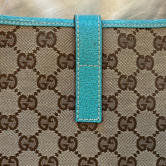 Gucci GG Canvas Small Jackie O Hobo Light Blue - Picture 6 of 8